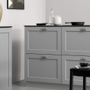 Komgreep Equester - 64mm - Vernikkeld