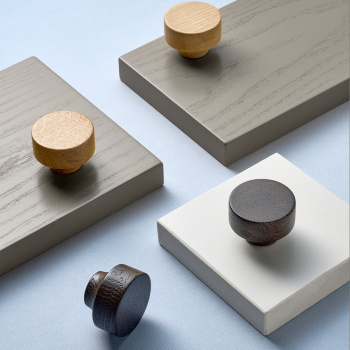 Knop Row - 40mm - Donker Gebeitst Eiken