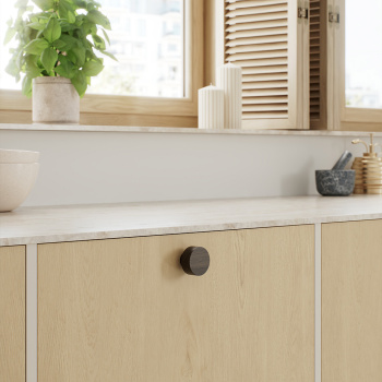 Knop Row - 40mm - Donker Gebeitst Eiken