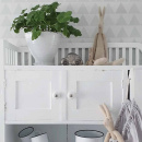 Knop 409 - 32mm - Vernikkeld/Porselein