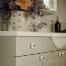 Knop 409 - 32mm - Tin/Porselein