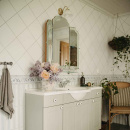 Knop 409 - 32mm - Tin/Porselein