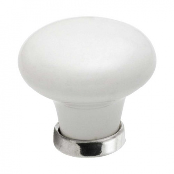 Knop 24136 - Wit/Chroom