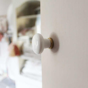 Knop 24136 - Wit/Chroom