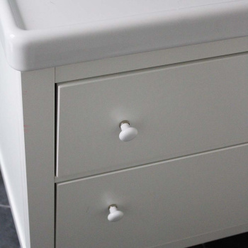 Knop 24136 - Wit/Chroom
