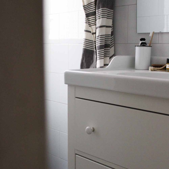 Knop 24136 - Wit/Chroom