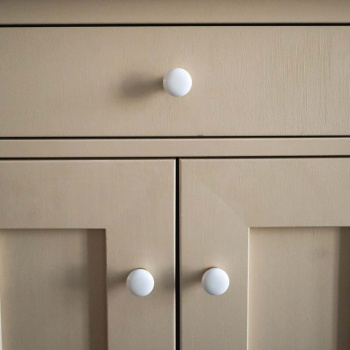 Knop 24136 - Wit/Messing