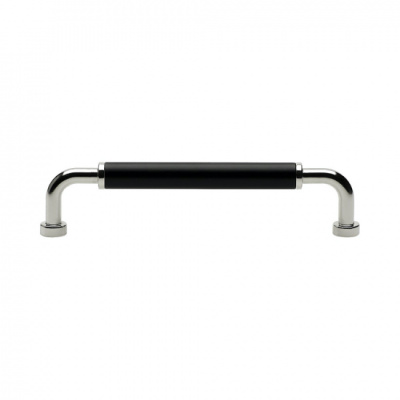 Handgreep Brohult M - 128mm - Vernikkeld/Zwart in de groep Handgreep / Kleur/Materiaal / Chroom bij Beslag Online (397045-11)