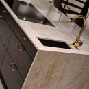 Handgreep Brohult M - 128mm - Gepolijst Messing/Zwart