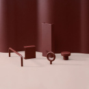 Toniton Circular Knop - Reddish Brown