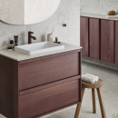 Toniton Circular Knop - Reddish Brown