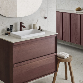 Toniton Circular Knop - Reddish Brown