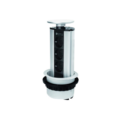 Elektrische Kolom 100mm 3st 230V Stopcontact – Zwart in de groep Outlet bij Beslag Online (42300)