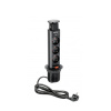 Elektrische Kolom 60mm 3st 230V EU Stopcontact – Zwart