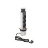 Elektrische Kolom 60mm 3st 230V EU Stopcontact – Zilver