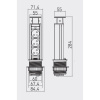 Elektrische Kolom 60mm 3st 230V EU Stopcontact – Zilver