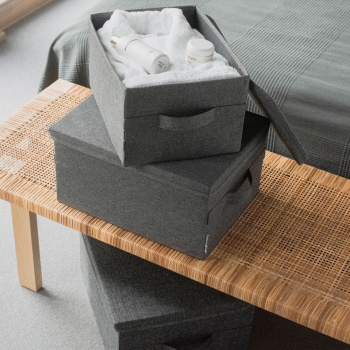 Opbergbox met deksel - Grijs