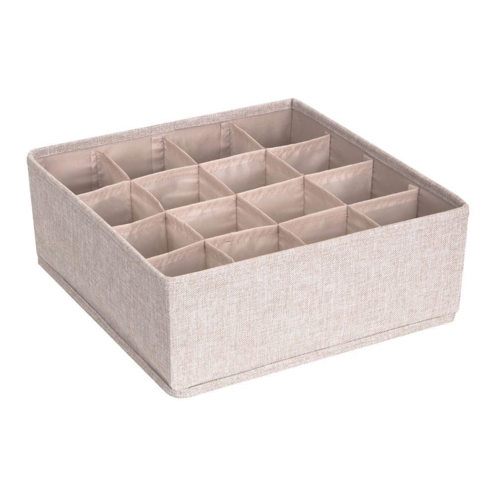 Opbergbox met 16-vakken - Beige