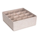 Opbergbox met 16-vakken - Beige