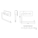 Base 200 Toiletrolhouder - Geborsteld RVS