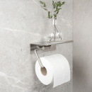 Base Toiletrolhouder Met Plank - Geborsteld RVS