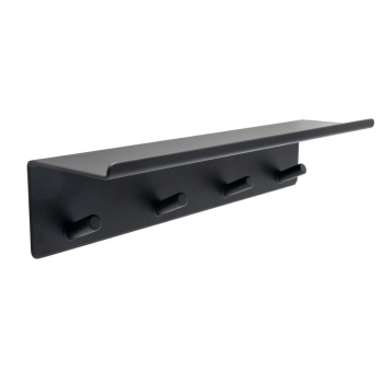 Badkamerplank Met Haakstrip Base - Mat Zwart