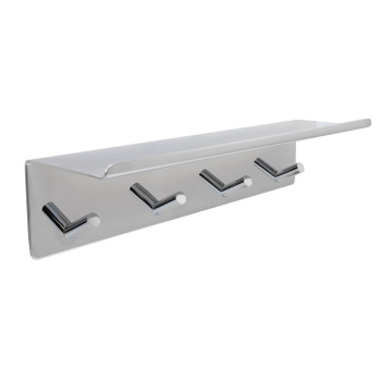 Badkamerplank Met Haakstrip Base - Chroom