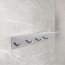 Badkamerplank Met Haakstrip Base - Chroom