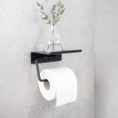 Base Toiletrolhouder Met Plank - Mat Zwart