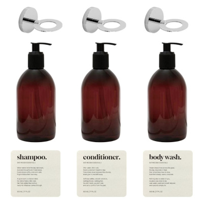 Douchepakket Premium Calm - Gepolijst Chroom in de groep Badkamer Accessoires / Toon alle badkamer accessoires / Badkamer accessoire set bij Beslag Online (606090-K)