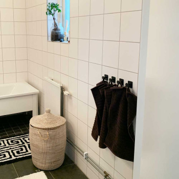 Handdoekhaak Base 210 1-Haak - Mat Zwart