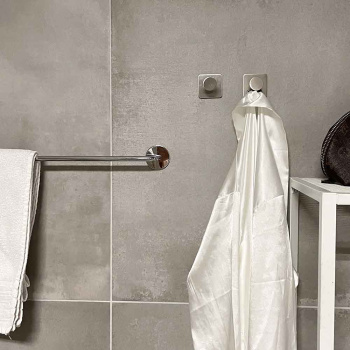 Handdoekhaak Base 210 1-Haak - Geborsteld RVS