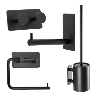Badkamerset Base 210 - Mat Zwart in de groep Badkamer Accessoires bij Beslag Online (61410-K)
