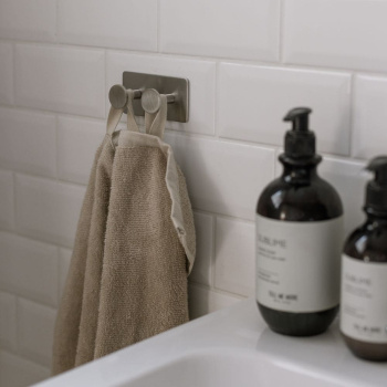 Handdoekhaak Base 210 2-Haak - Geborsteld RVS