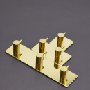 Handdoekhaak Base 220 2-Haak - Goud Gepolijst