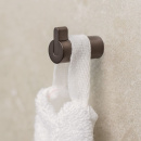 Enkele haak Flow - Gebronsd Messing