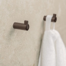 Enkele haak Flow - Gebronsd Messing