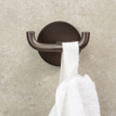 Dubbele Haak Calm - Gebronsd Messing