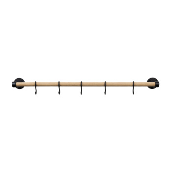 Keukenstang Aveny - 600mm - Compleet - Eiken/Mat Zwart