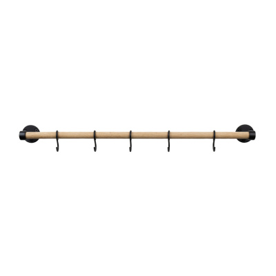 Keukenstang Aveny - 600mm - Compleet - Eik/Mat Zwart in de groep Kapstokhaken / Toon alle kapstokhaken / Ophangsysteem keuken bij Beslag Online (947961-41)