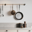 Keukenstang Aveny - 600mm - Compleet - Eik/Mat Zwart