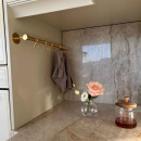 Keukenstang Aveny - 600mm - Compleet - Gepolijst Onbehandeld Messing