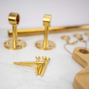 Verlengstuk Aveny - 600mm - Gepolijst Onbehandeld Messing