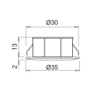Minispot Pixel - 2700K - Zwart