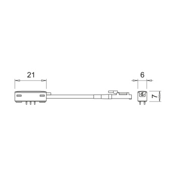 Aansluitkabel Magy Micro 24 - 1000mm - Zwart