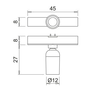 LED-Spot Magy R 24V/1W 2700K - Zwart