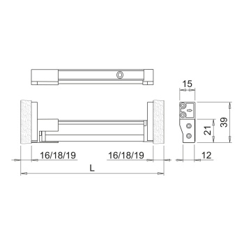 Ladeverlichting Tendy SF UHE IR 24V 2700K - Zwart