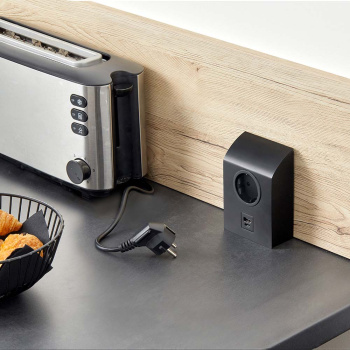 Stopcontact Mini Born - Mat Zwart