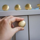 Knop Duke - 32mm - Geborsteld Messing