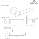 Deurklink Helix 200 Blank - RVS Afwerking